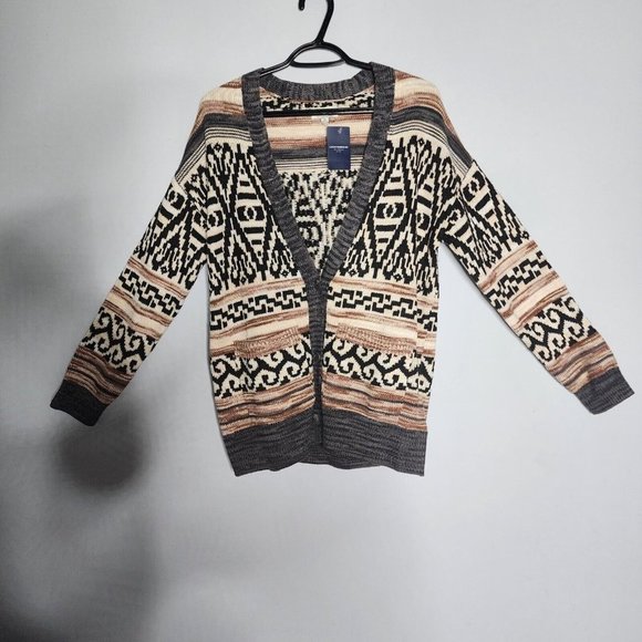Lucky Brand Women's Blanket Pattern Cardigan Cotton Sweater Size Small NWT - Picture 11 of 11